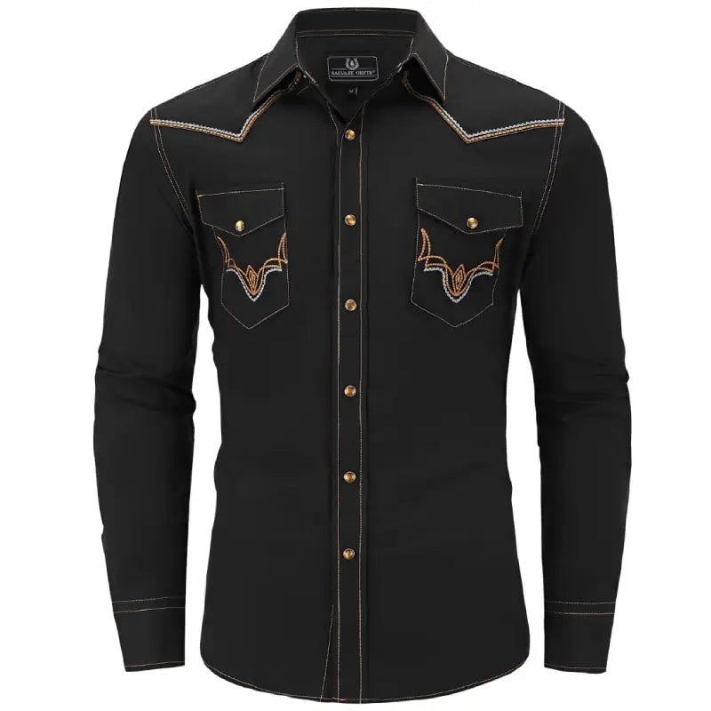 Schwarzes Westernhemd